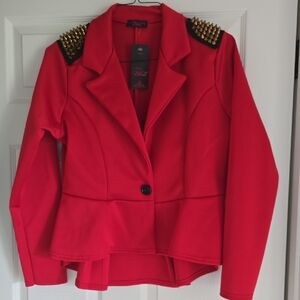 Red Studded Women's Jacket